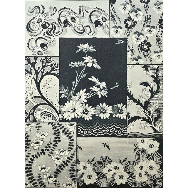 1900 - 1909 C1900 Set of 2-French Art Nouveau Botanical Designs, Documentation For Sale - Image 5 of 6