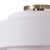2020s Coronado Flush Mount Light - Modern, Drum White Linen Shade, Weathered Brass For Sale - Image 5 of 6