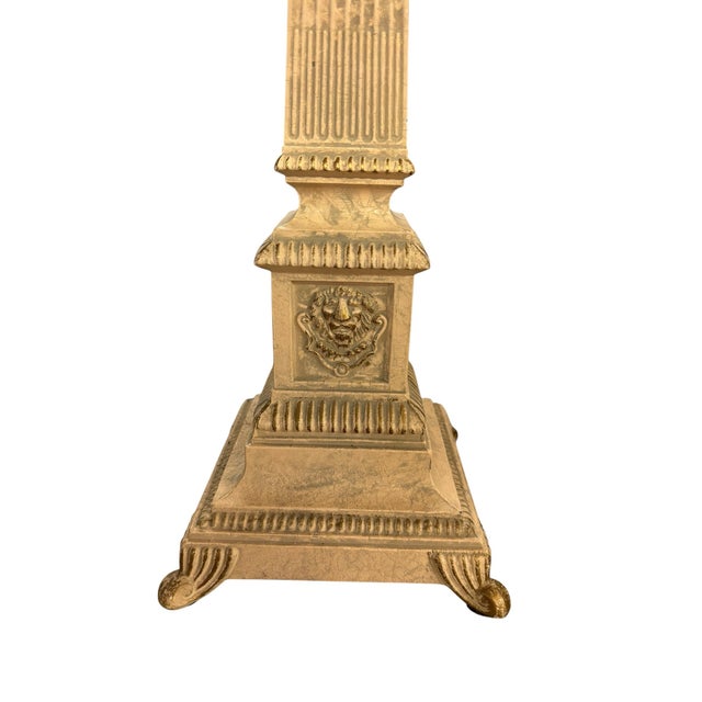 This elegant classical table lamp features a Neo-Classical column form with Empire-inspired styling. The sculptural base...