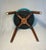 Wood Vintage Mid-Century Modern Swivel Vanity Stool, Newly Reupholstered - Circa 1960s For Sale - Image 7 of 12
