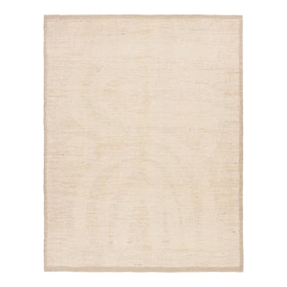 Rug & Kilim’s Modern Textural Rug in Beige and Cream with Ribbed Patterns - 13x19 For Sale