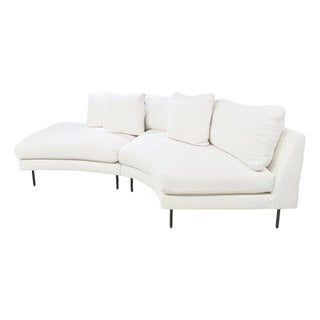 2 Piece Curved "Slice" Sectional Sofa by Thayer Coggin For Sale