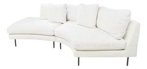 2 Piece Curved "Slice" Sectional Sofa by Thayer Coggin