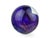 Late 20th Century Iridescent Cobalt Blue and Purple Paperweight Art Glass Signed For Sale - Image 4 of 12