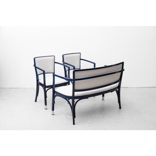 Art Nouveau Seating Group by Koloman Moser for Jacob & Josef Kohn, Vienna, Austria, 1902, Set of 3 For Sale - Image 15 of 18
