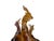 Orange Golden Orange 3 Rams Crystal Glass Fengshui Display Art Figure For Sale - Image 8 of 12