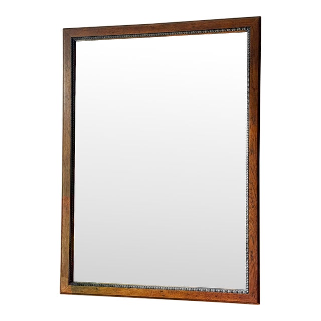 Early 20th Century American Federal Revival Oak Framed Wall Mirror For Sale