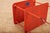 Red Serving Side Table with Steel Tube Frame and Sheet Metal Shelves For Sale - Image 8 of 11