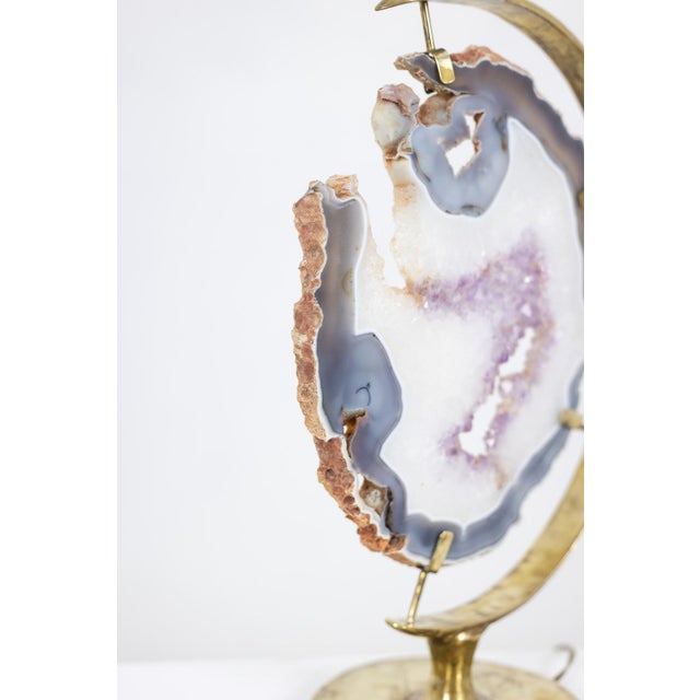 Bronze and Amethyst Lamp, 1970s For Sale - Image 10 of 14