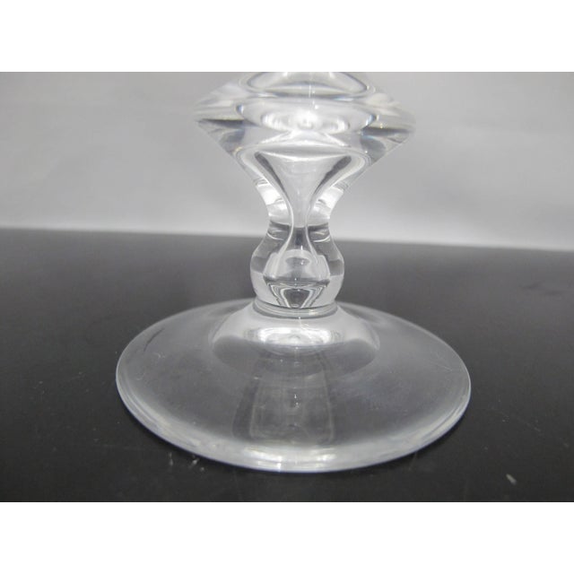Early 20th Century Early 20th Century Steuben 7737 Pattern Clear Teardrop 5 3/4" White Wine Glass Pair With Sleeves For Sale - Image 5 of 8