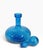 Glass Mid Century Empoli Art Glass Bottle Diamond Cut Optic C. 1960's For Sale - Image 7 of 8