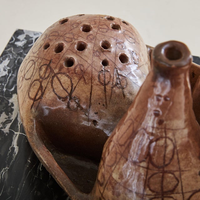 Mid 20th Century Italian Biomorphic Ceramic Sculpture by Mario Giani (Clizia), 1966 For Sale - Image 5 of 7