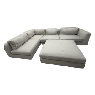 Rove Concepts Milo Corner Sectional With Ottoman- Mist Gray-Gently Used(2022) For Sale