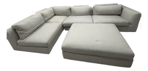 Rove Concepts Milo Corner Sectional With Ottoman- Mist Gray-Gently Used(2022)