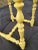 Rustic Painted Sunshine Yellow Turned Leg Wood Spot Table For Sale - Image 3 of 6