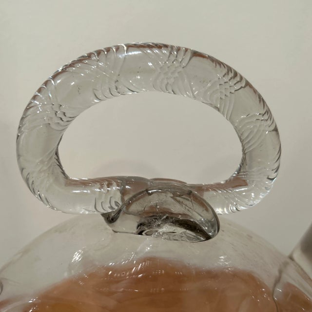 Vintage Holy Water Jug/ Cantir in Blown Glass 19th Century For Sale In Chicago - Image 6 of 13