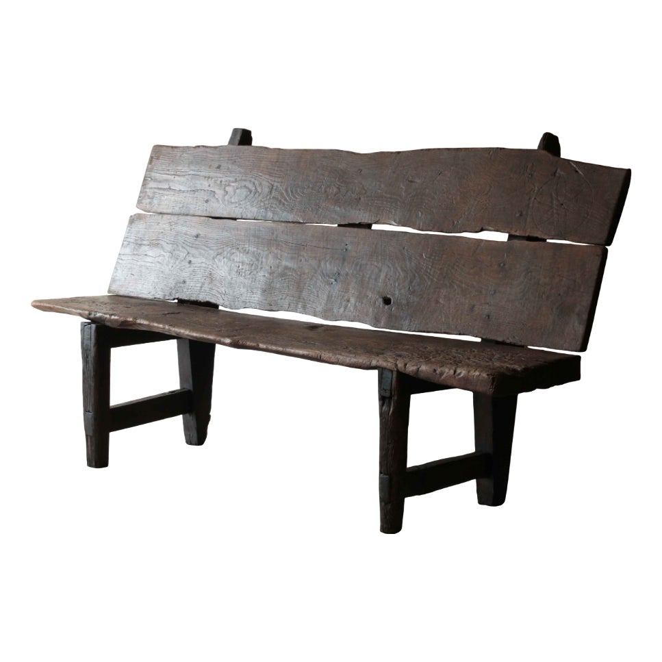 French Rustic Bench, 1700s | Chairish