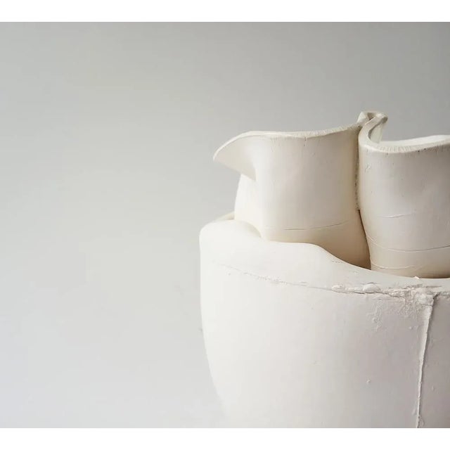 Ceramic Crumpled Vase by Gilli Kuchik & Ran Amitai For Sale - Image 7 of 8