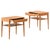 Bedside Tables in Cane and Oak attributed to Severin Hansen, 1950s, Set of 2 For Sale - Image 3 of 10