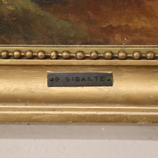 Panoramic View of Naples, Oil Painting on Canvas, 19th Century, Framed For Sale - Image 11 of 12