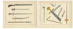 Medieval and Early Modern Weaponry, 1842, Paper, Set of 2