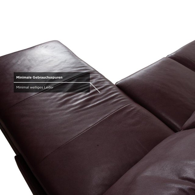 Animal Skin Bordeaux Leather E200 Corner Sofa from Stressless For Sale - Image 7 of 14