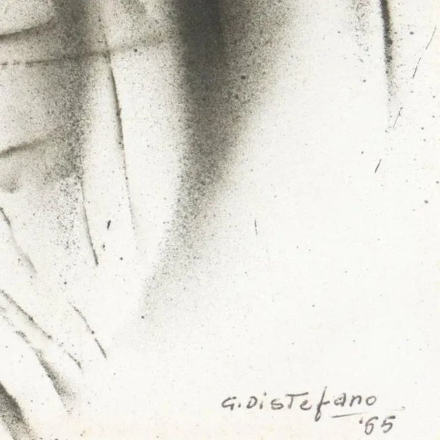 Signed bottom right 'G. Distefano' and dated 1965. An exploration of tonality using airbrush techniques and negative...