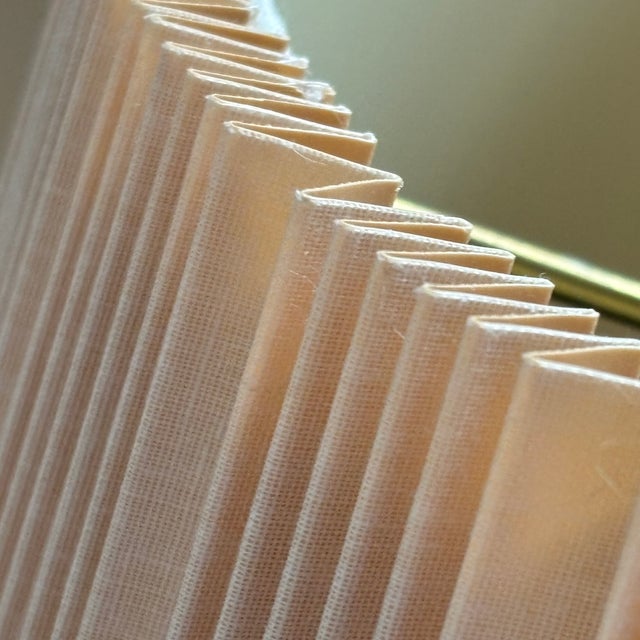 Mid 20th Century Mid-20th Century Gathered Knife Pleated Stiffel Lamp Shade For Sale - Image 5 of 12