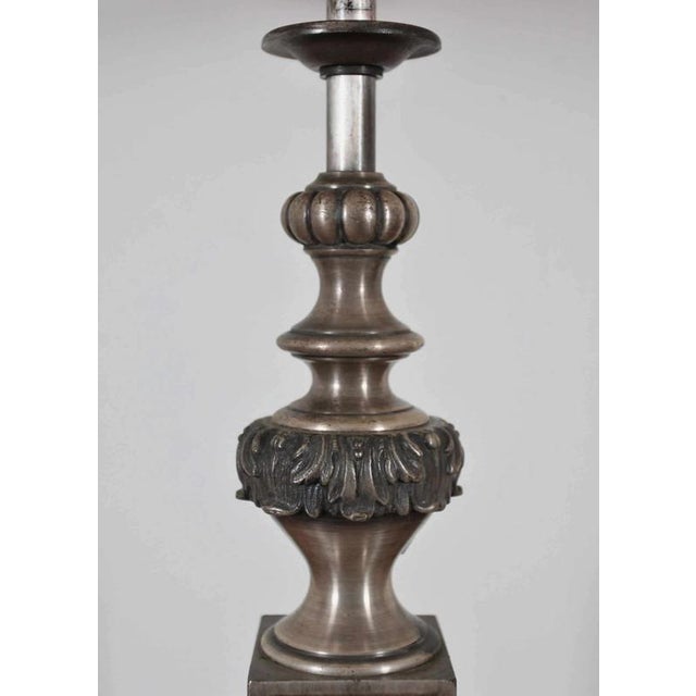 Vintage Table Lamps in White Brass, Set of 2 For Sale - Image 3 of 7