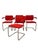 Mid-Century Modern 1970s Set of 4 Knoll Cesca Red Upholstered Cantilever Armchairs With Chrome Frames For Sale - Image 3 of 12