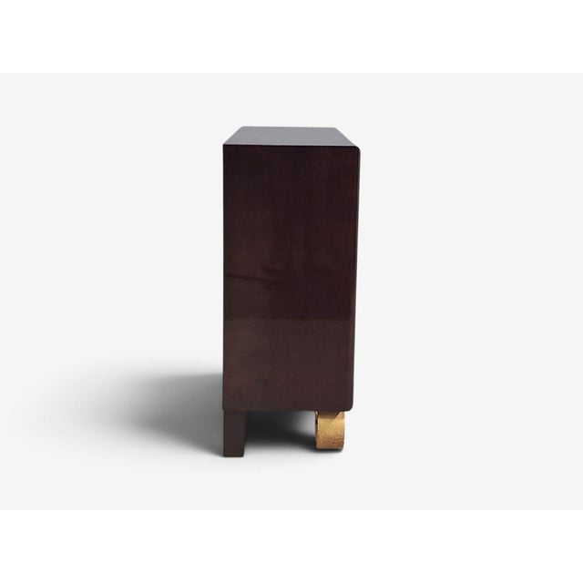 Jean De Merry, Rare Cassetto Cabinet, Gilt Polychrome, Mahogany, France, 2010s For Sale - Image 9 of 11