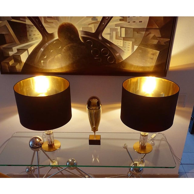 Large Vintage Glass Table Lamps from Kaiser Leuchten, Set of 2 For Sale - Image 4 of 16