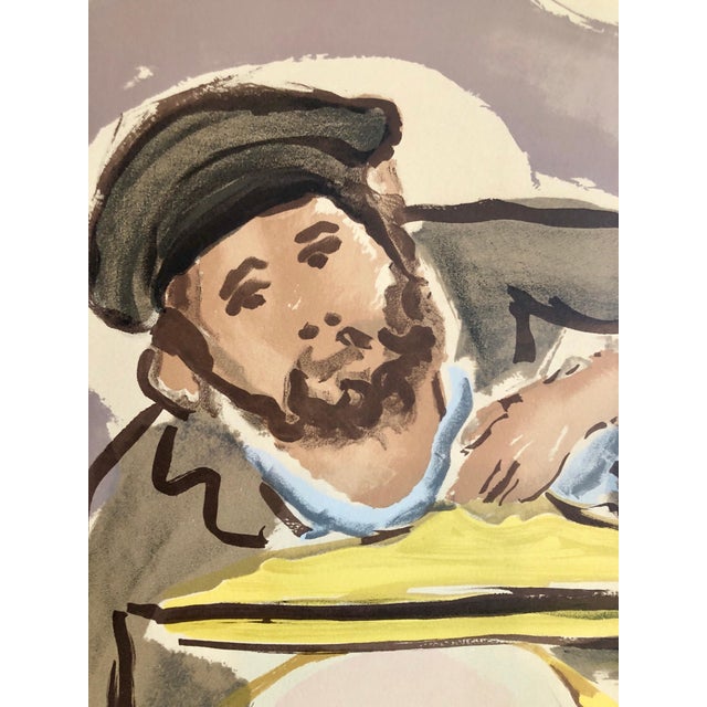 Mane-Katz (1894-1962) Original Lithograph published by Andre Sauret, Monte Carlo, 1966, printed in France, by Mourlot. The...