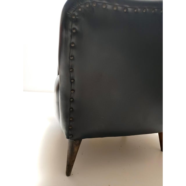 Dark Gray Chair in the style of Gio Ponti for Casa e Giardino, 1950s For Sale - Image 9 of 11