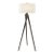 Chapman & Myers by Visual Comfort Signature Tripod Floor Lamp in Tudor Brown with Linen Shade For Sale