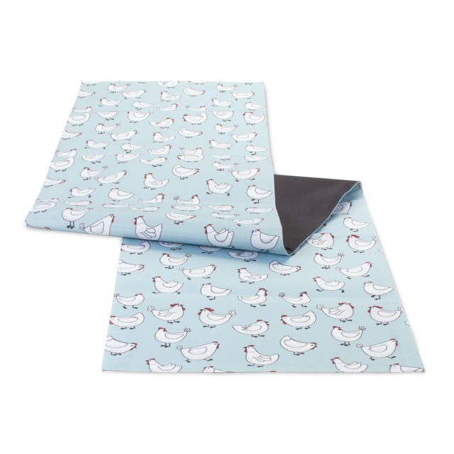 Add a touch of rustic charm to your dining area with this Blue and White Chicken Dining Table Runner. Crafted from durable...