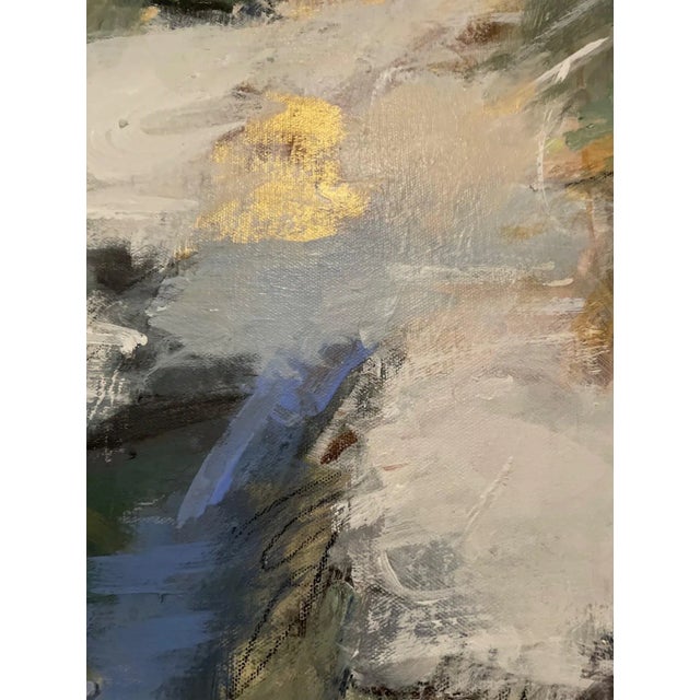 Blue Original Large Painting Abstract Contemporary Expressionist Painting Titled "Enter the Wild With Care" For Sale - Image 8 of 9