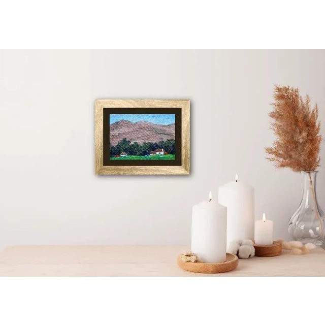 Beige "Reno Hills" Contemporary Impressionist Style Landscape Oil Painting For Sale - Image 8 of 12