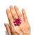 Natural Ruby star and Ruby Cabochon from Sri Lanka - 17 Carat This Ring is from the "Flamenco" traveling collection are...