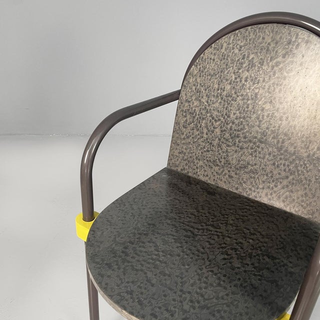 Italian Modern Formica Chair attributed to Martine Bedin for Memphis, 1980s For Sale - Image 6 of 18