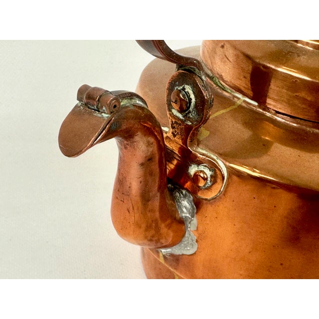 Metal Swedish Copper Teapot, 1890s For Sale - Image 7 of 11