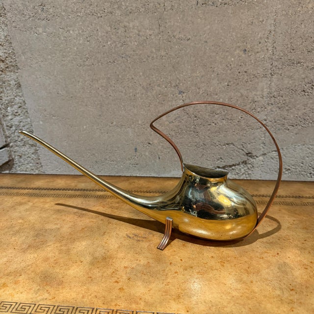 Brass Mid-Century Modern Brass Watering Can Ariosa Carl Aubock Günter Kupetz Era For Sale - Image 8 of 16