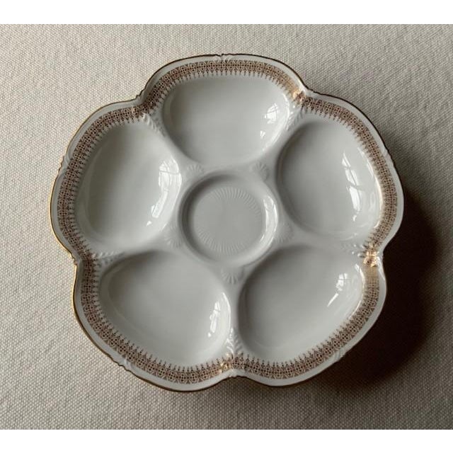 Edwardian English oyster serving plate, circa 1900-1919 | Fine bone china with shell design | New York provenance |...