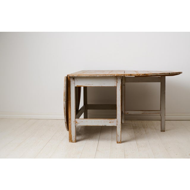 Large Swedish Drop Leaf Table For Sale - Image 3 of 14