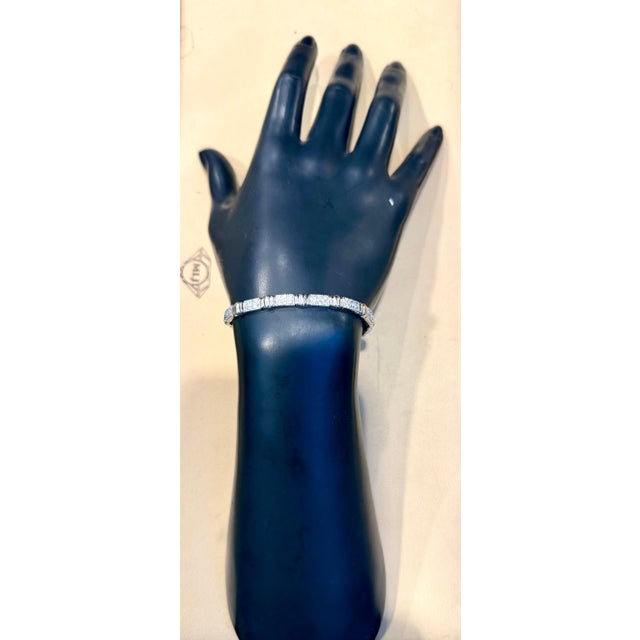 Metal 84 Round Diamond 3-4 Each Tennis Bracelet in 14 Karat Gold 7 " Long For Sale - Image 7 of 18