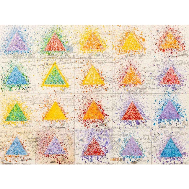 Textile Elfi Schuselka "20 Triangles", Etc. Mixed Media, 2 For Sale - Image 7 of 13