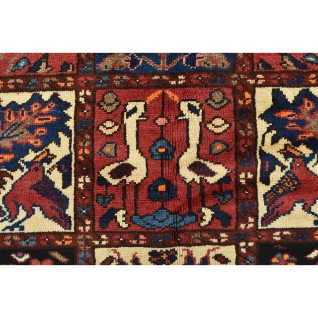 Bakhtiari Rug 5’6” X 9’11” Multicolor Wool Semi-Antique Hand-Knotted Carpet For Sale - Image 9 of 15