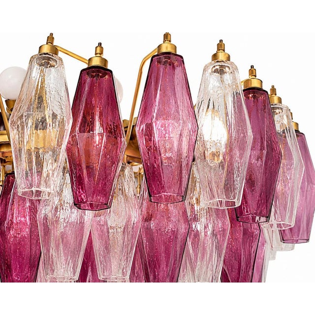 Gold Italian Chandeliers Murano Glass, 1990, Set of 2 For Sale - Image 8 of 11