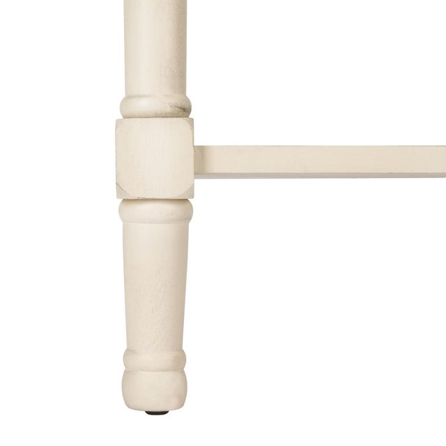 Tate 1 Drawer Accent Table in Distressed / White For Sale - Image 9 of 11