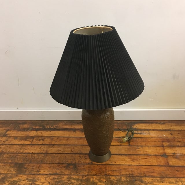 Table Lamp Mid Century Arts and Crafts Cast Metal For Sale In Providence - Image 6 of 8